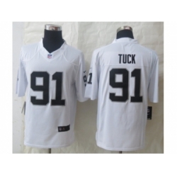Nike Oakland Raiders 91 Justin Tuck White Limited NFL Jersey