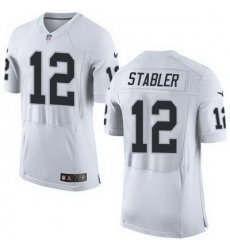Nike Raiders #12 Kenny Stabler White Mens Stitched NFL New Elite Jersey