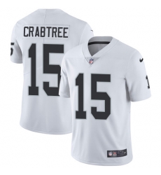 Nike Raiders #15 Michael Crabtree White Mens Stitched NFL Vapor Untouchable Limited Jersey