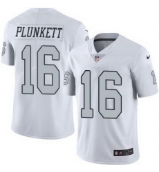 Nike Raiders #16 Jim Plunkett White Mens Stitched NFL Limited Rush Jersey