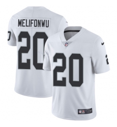 Nike Raiders #20 Obi Melifonwu White Mens Stitched NFL Vapor Untouchable Limited Jersey