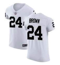 Nike Raiders #24 Willie Brown White Mens Stitched NFL Vapor Untouchable Elite Jersey
