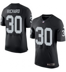 Nike Raiders #30 Jalen Richard Black Team Color Mens Stitched NFL New Elite Jersey