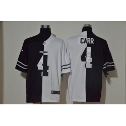 Nike Raiders 4 Derek Carr Black And White Split Vapor Untouchable Limited Jersey