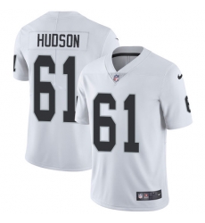 Nike Raiders #61 Rodney Hudson White Mens Stitched NFL Vapor Untouchable Limited Jersey