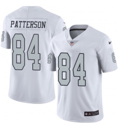 Nike Raiders #84 Cordarrelle Patterson White Mens Stitched NFL Limited Rush Jersey