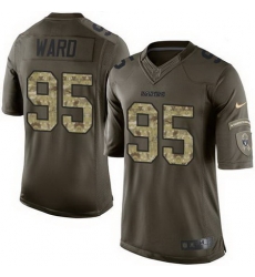 Nike Raiders #95 Jihad Ward Green Mens Stitched NFL Limited Salute to Service Jersey