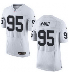 Nike Raiders #95 Jihad Ward White Mens Stitched NFL New Elite Jersey
