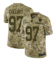 Nike Raiders 97 Maliek Collins Camo Men Stitched NFL Limited 2018 Salute To Service Jersey