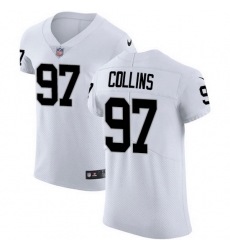 Nike Raiders 97 Maliek Collins White Men Stitched NFL New Elite Jersey