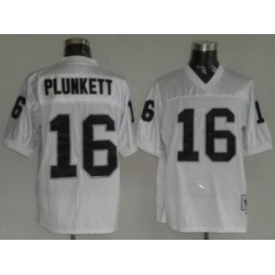 Oakland Raiders 16 Jim Plunkett White Throwback Jersey