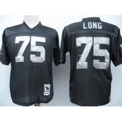 Oakland Raiders 75 Howie Long black(Silver Number)throwback