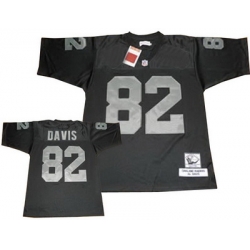 Oakland Raiders 82 Al Davis black throwback jerseys