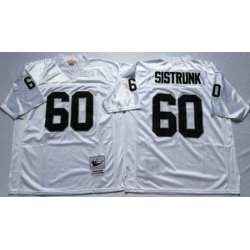 Raiders 60 Otis Sistrunk White Throwback Jersey