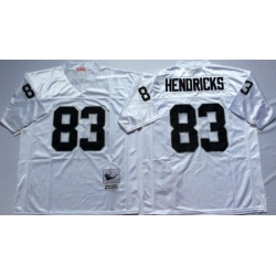 Raiders 83 Ted Hendricks White Throwback Jersey