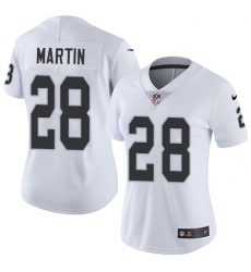 Nike Raiders #28 Doug Martin White Womens Stitched NFL Vapor Untouchable Limited Jersey