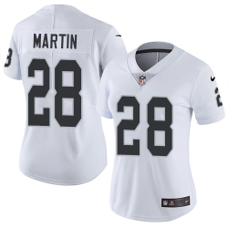 Nike Raiders #28 Doug Martin White Womens Stitched NFL Vapor Untouchable Limited Jersey