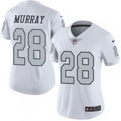 Nike Raiders #28 Latavius Murray White Womens Stitched NFL Limited Rush Jersey