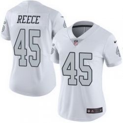 Nike Raiders #45 Marcel Reece White Womens Stitched NFL Limited Rush Jersey