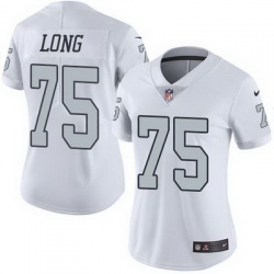 Nike Raiders #75 Howie Long White Womens Stitched NFL Limited Rush Jersey