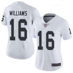 Raiders #16 Tyrell Williams White Women Stitched Football Vapor Untouchable Limited Jersey