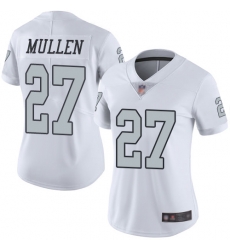 Raiders 27 Trayvon Mullen White Women Stitched Football Limited Rush Jersey