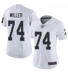 Raiders #74 Kolton Miller White Women Stitched Football Vapor Untouchable Limited Jersey