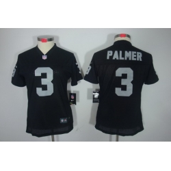 Women Nike Oakland Raiders 3# Palmer Black[Women Limited Jerseys]