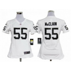 Women Nike Oakland Raiders #55 Rolando McClain White jerseys