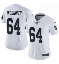 Women Nike Oakland Raiders #64 Richie Incognito Vapor Untouchable Limited White Jersey