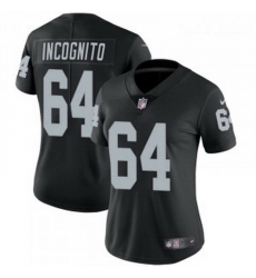 Women Nike Oakland Raiders #64 Richie Incognito Vapor Untouchable Limited black Jersey