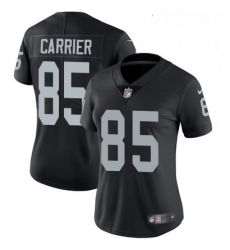Women Nike Oakland Raiders 85 Derek Carrier Black Team Color Vapor Untouchable Elite Player NFL Jersey