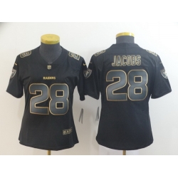 Women Nike Raiders 28 Josh Jacobs Black Gold Vapor Untouchable Limited Jersey
