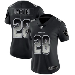 Women Nike Raiders 28 Josh Jacobs Black Smoke Vapor Untouchable Limited Jersey