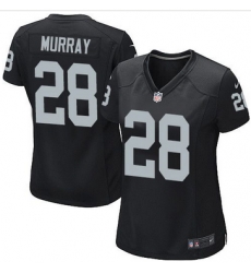 Women Nike Raiders #28 Latavius Murray Black Team Color Stitched NFL Elite Jersey