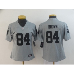 Women Nike Raiders 84 Antonio Brown Gary Women Inverted Legend Limited Jersey