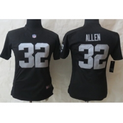 Women Oakland Raiders 32 Marcus Allen Black NFL Jerseys