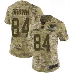 Womens Antonio Brown Limited Camo Jersey Oakland Raiders Football 84 Jersey 2018 Salute to Service Jersey