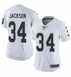 Womens Nike Oakland Raiders 34 Bo Jackson Elite White NFL Jersey