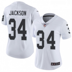 Womens Nike Oakland Raiders 34 Bo Jackson Elite White NFL Jersey