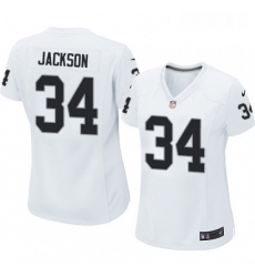 Womens Nike Oakland Raiders 34 Bo Jackson Game White NFL Jersey