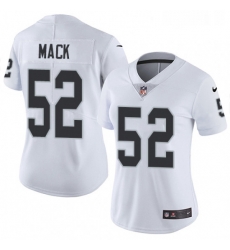 Womens Nike Oakland Raiders 52 Khalil Mack Elite White NFL Jersey