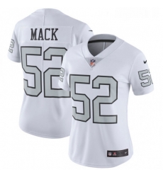 Womens Nike Oakland Raiders 52 Khalil Mack Elite White Rush Vapor Untouchable NFL Jersey
