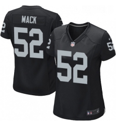 Womens Nike Oakland Raiders 52 Khalil Mack Game Black Team Color NFL Jersey