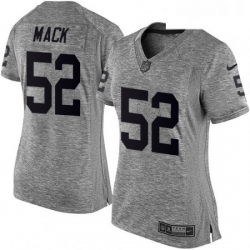 Womens Nike Oakland Raiders 52 Khalil Mack Limited Gray Gridiron NFL Jersey