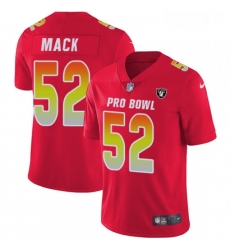 Womens Nike Oakland Raiders 52 Khalil Mack Limited Red 2018 Pro Bowl NFL Jersey