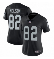 Womens Nike Oakland Raiders 82 Jordy Nelson Black Team Color Vapor Untouchable Elite Player NFL Jersey