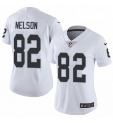 Womens Nike Oakland Raiders 82 Jordy Nelson White Vapor Untouchable Limited Player NFL Jersey