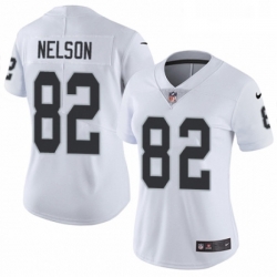Womens Nike Oakland Raiders 82 Jordy Nelson White Vapor Untouchable Limited Player NFL Jersey