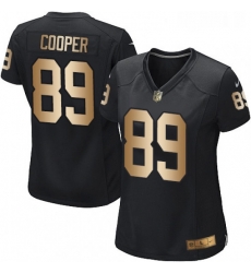 Womens Nike Oakland Raiders 89 Amari Cooper Elite BlackGold Team Color NFL Jersey